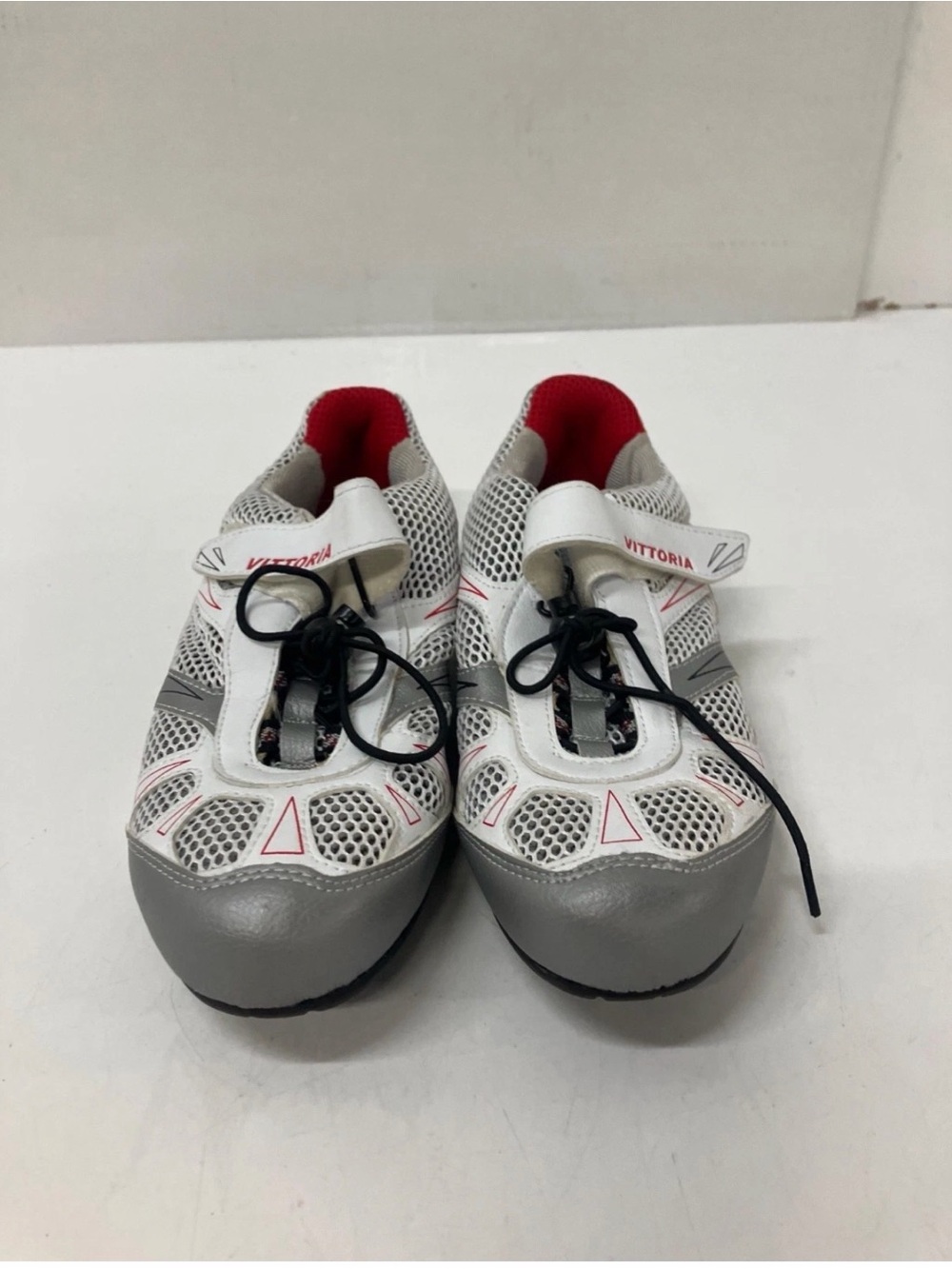 Vittoria Red White & Gray Italian Cycling Shoes Size 41 EU Men’s 8.5 Women’s 10